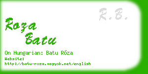 roza batu business card